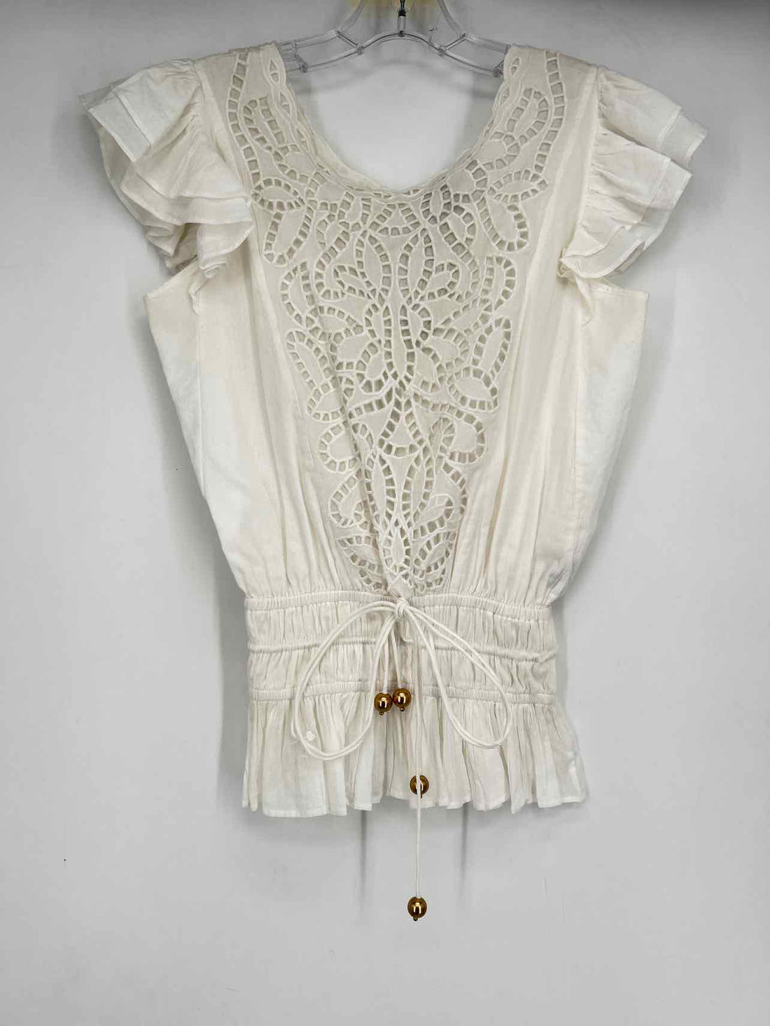 Karina Grimaldi Size S White Short Sleeve
