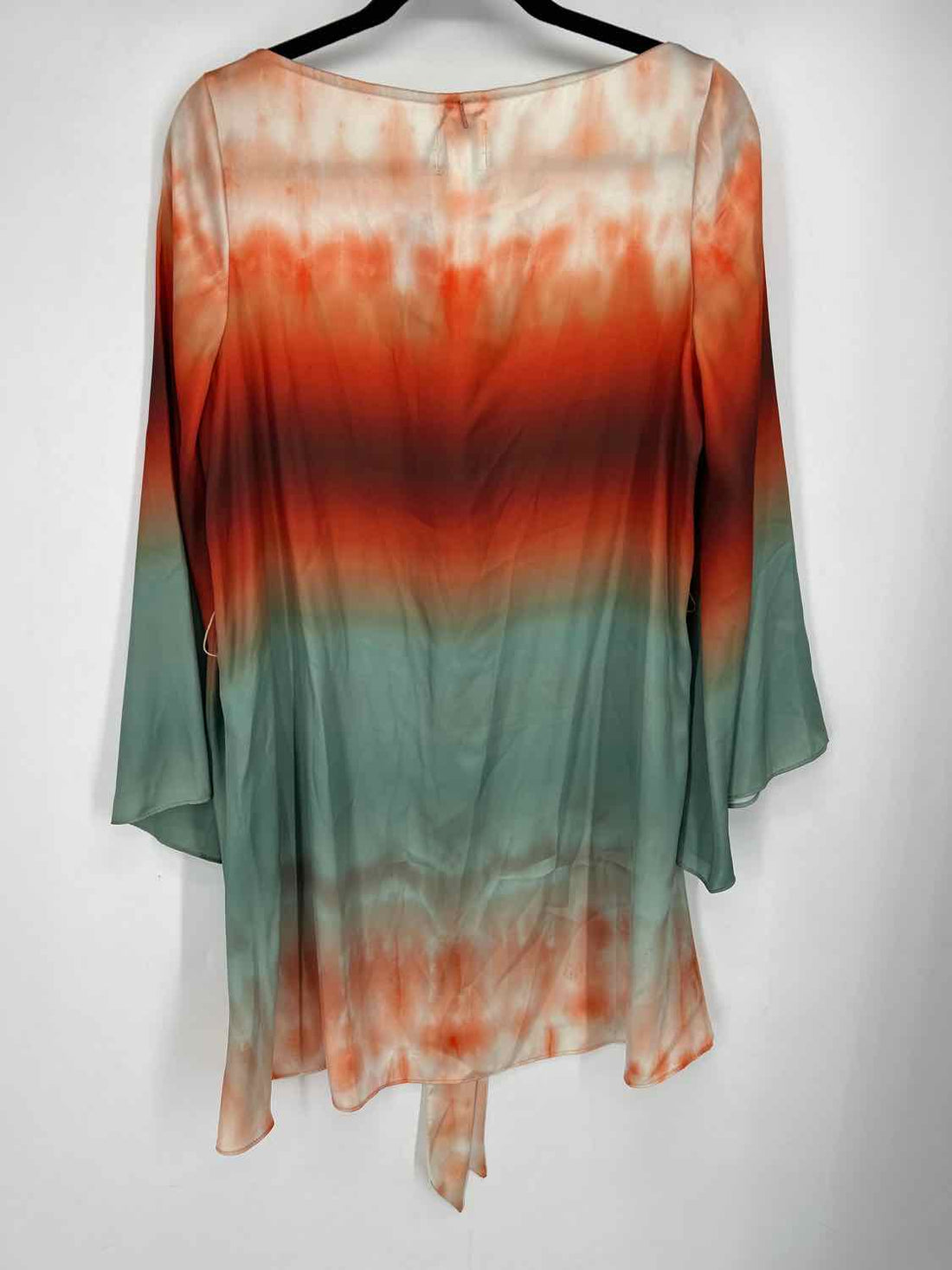 Misa Size S Orange & Green Long Sleeve Dress