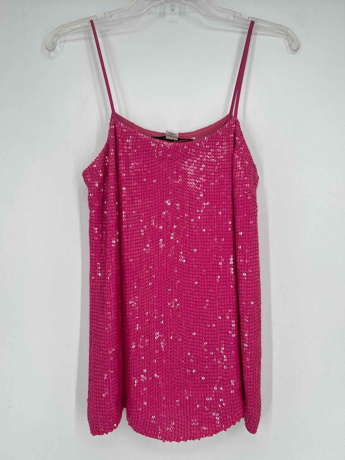 Diane Von Furstenberg Size 4 Hot Pink Sequined Tank Top