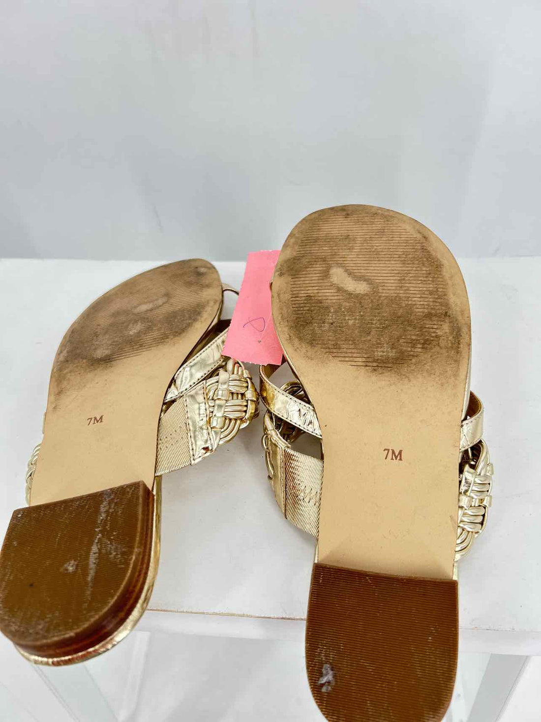 Talbots Women Size 7 Gold Sandals