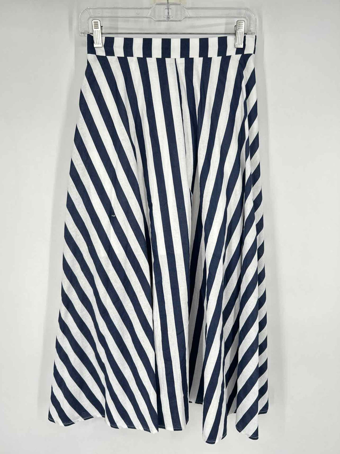 By Together Size S White & Navy Striped Skirts