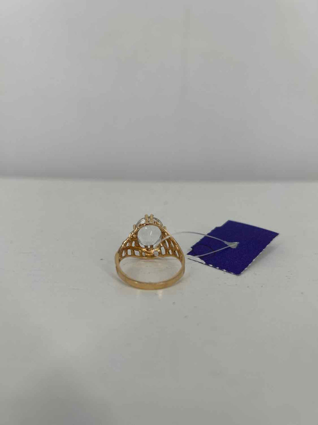CJC Size 9 14K Gold Topaz White Ring
