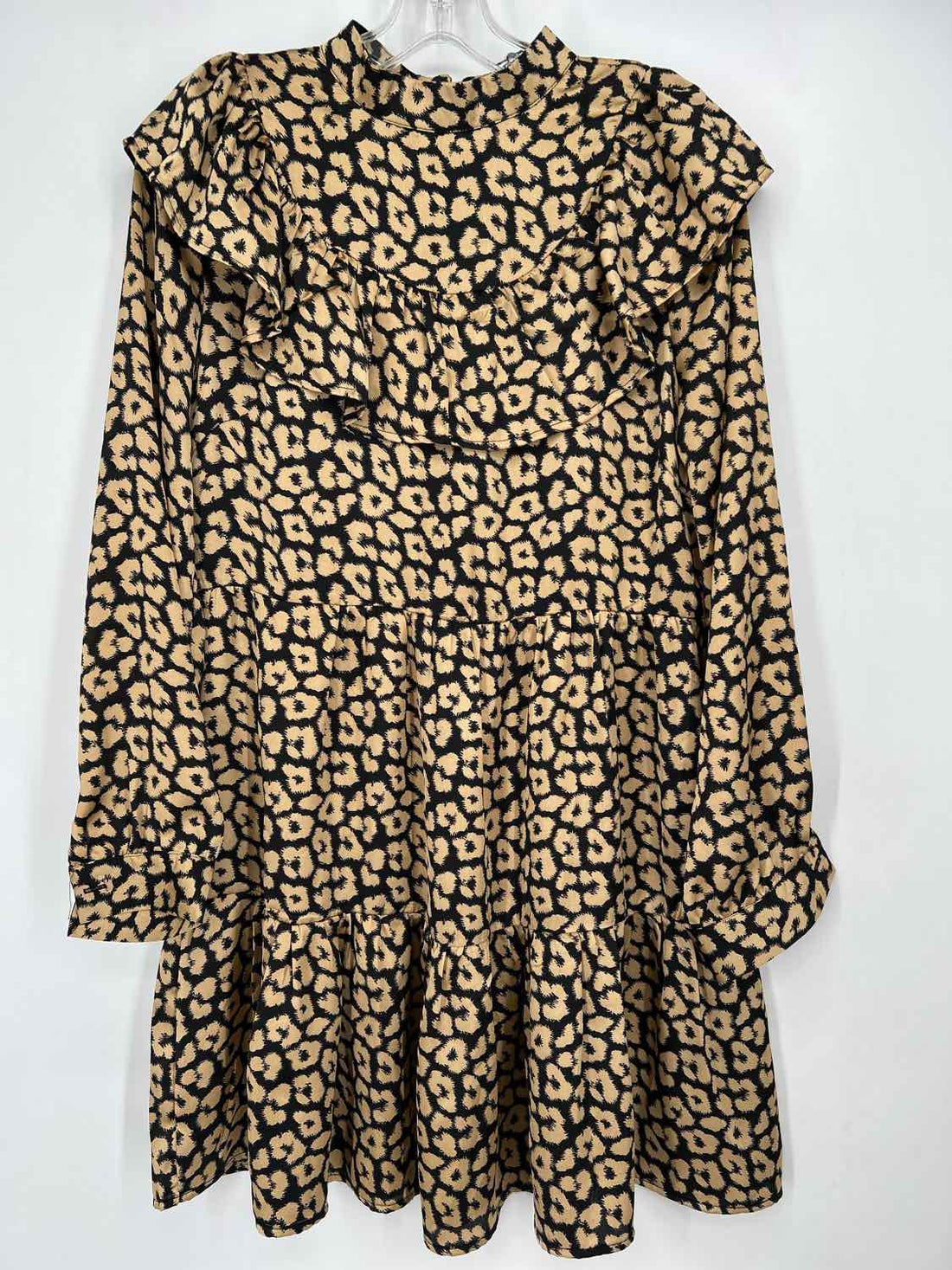 Nasty Gal Size 4 Gold & Black Long Sleeve Dress