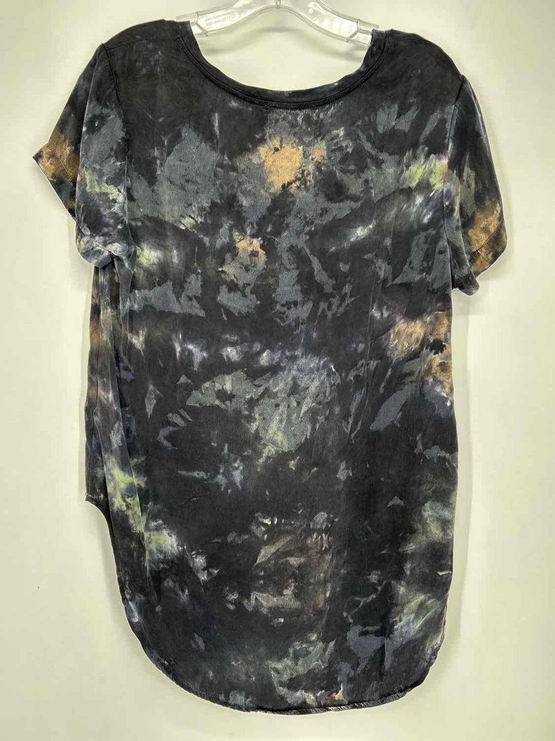 Bella Dahl Size S Black Tie Dye Short Sleeve