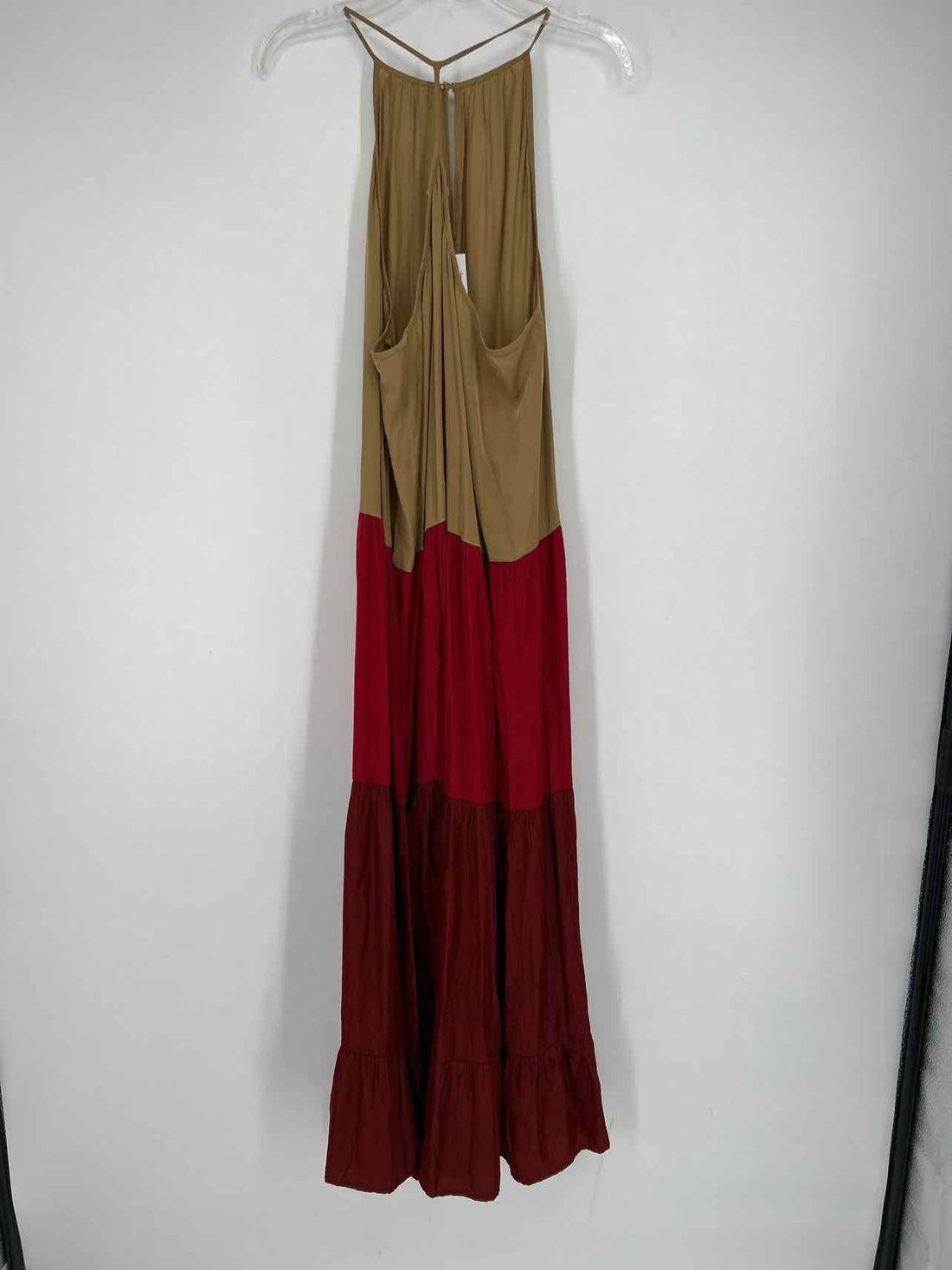 Loft Beach Size M Tan & Maroon NWT Maxi