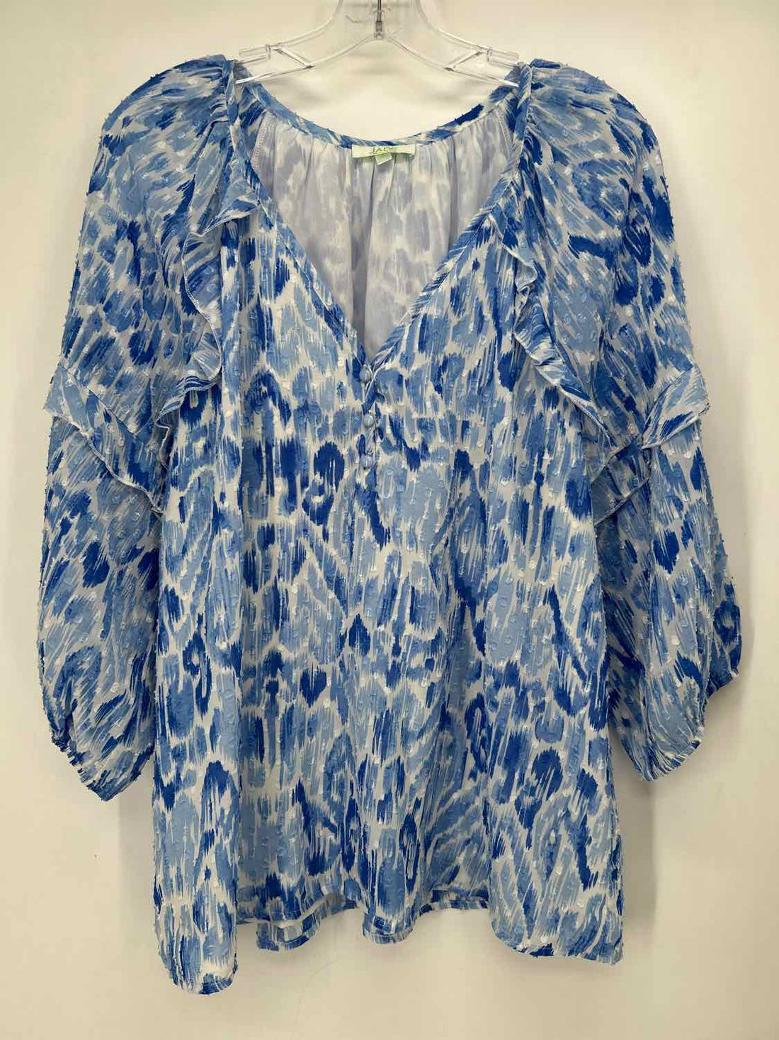 Jade Size XL Blue & White Long Sleeve