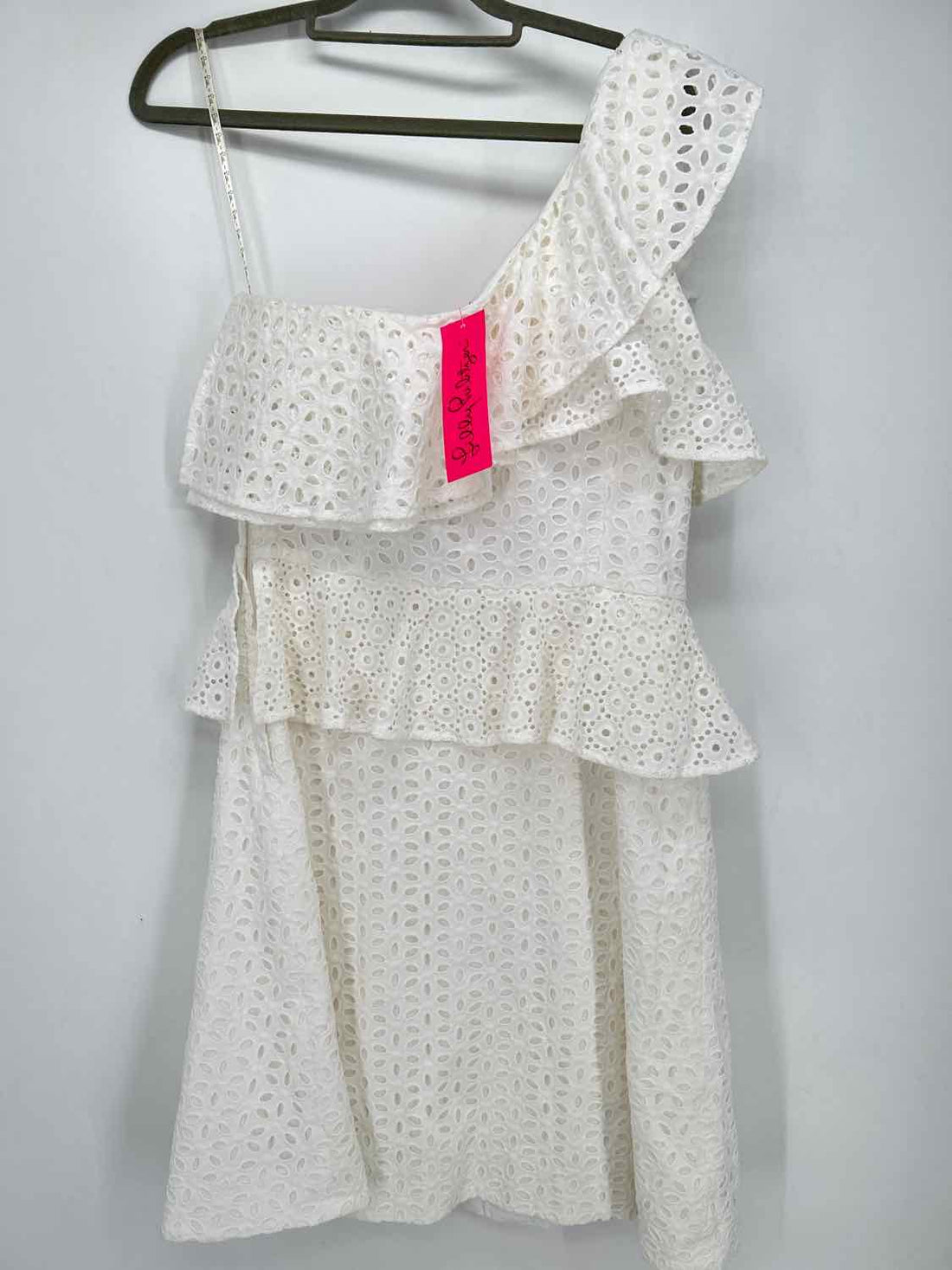 6 White Eyelet NWT Lilly Pulitzer Josey One Shoulder Dress
