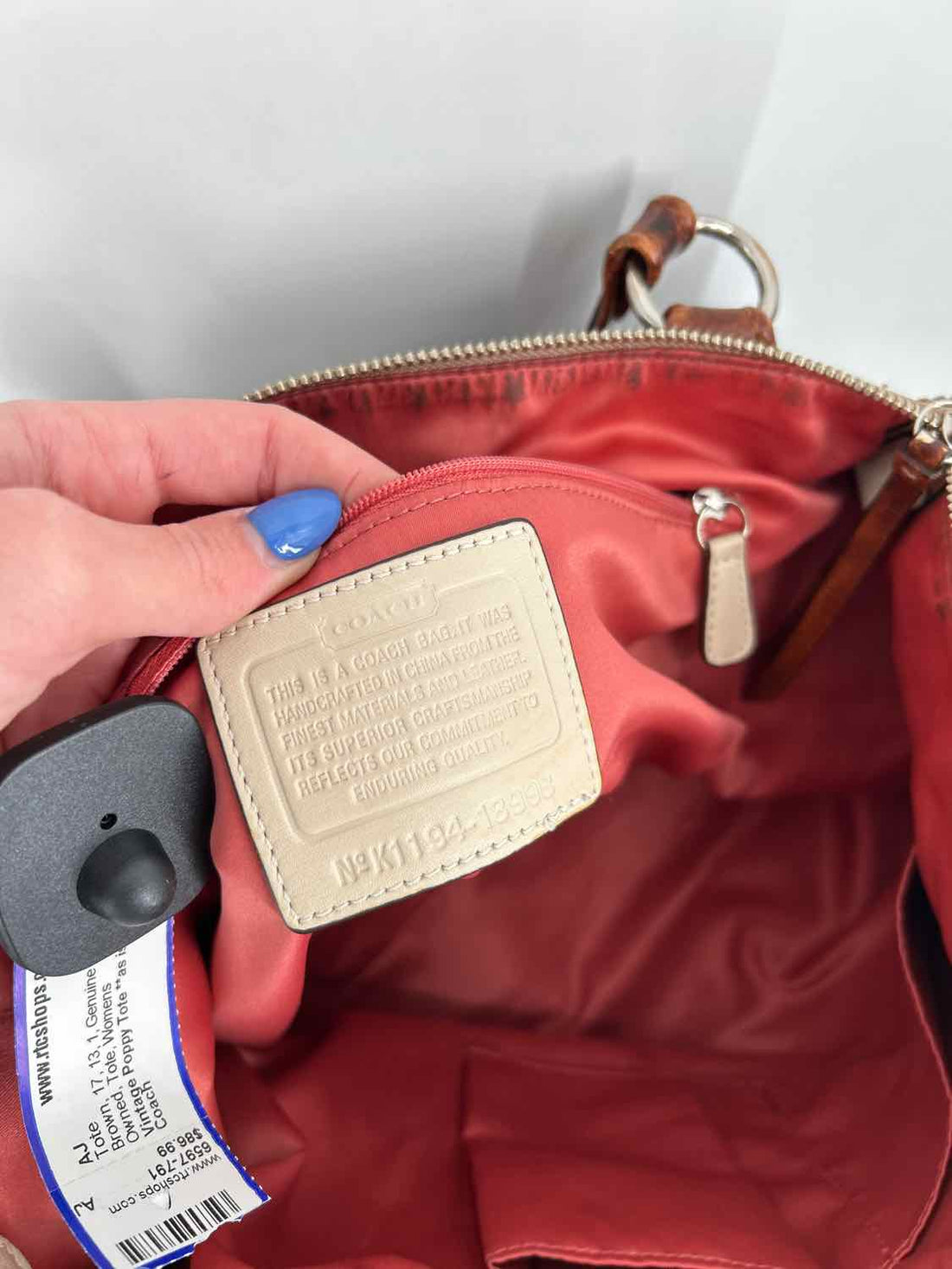 Coach Brown Genuine Leather Pre Owned Tote