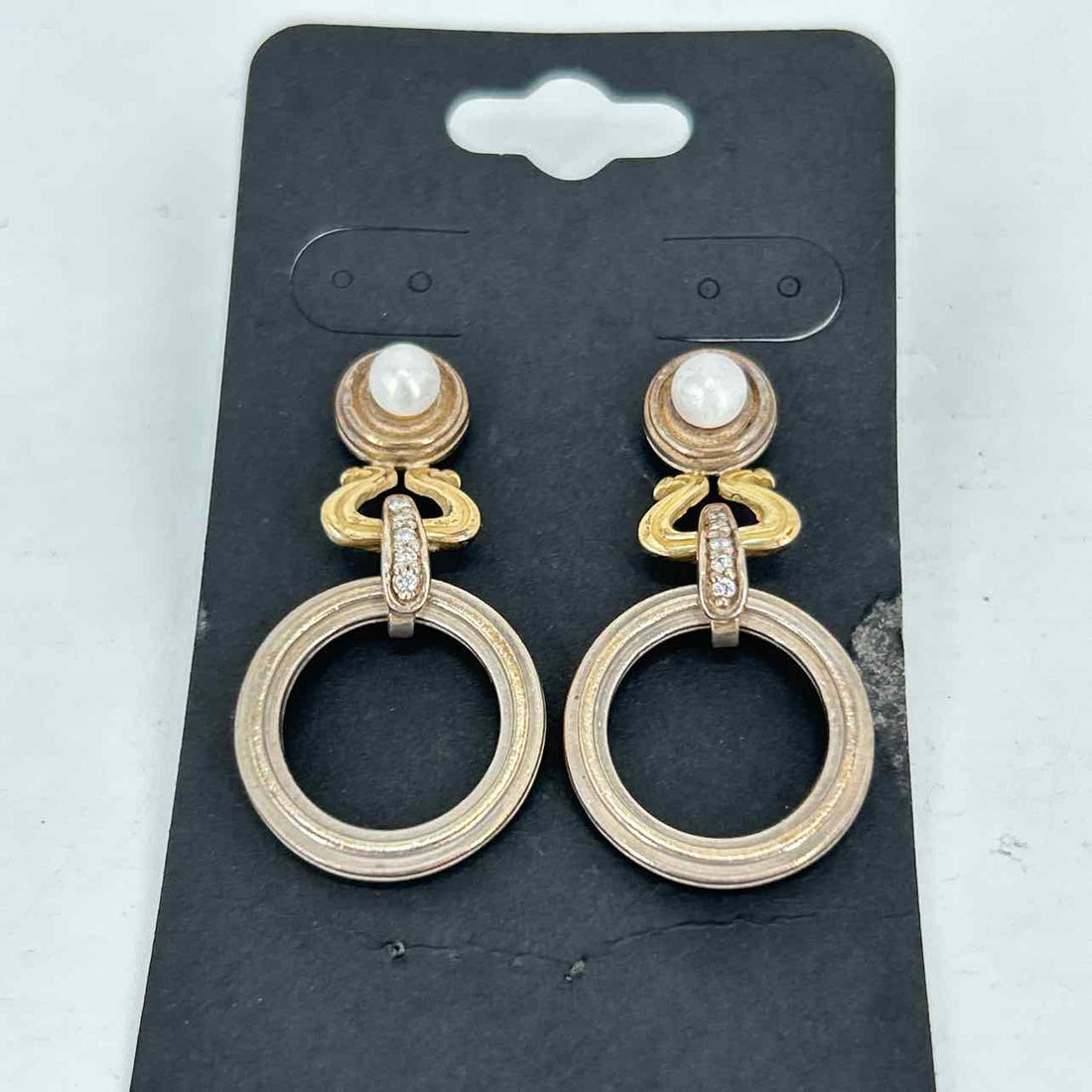 Slane & Slane 18K Gold & Sterling Silver Pear Earringsl LUXURY