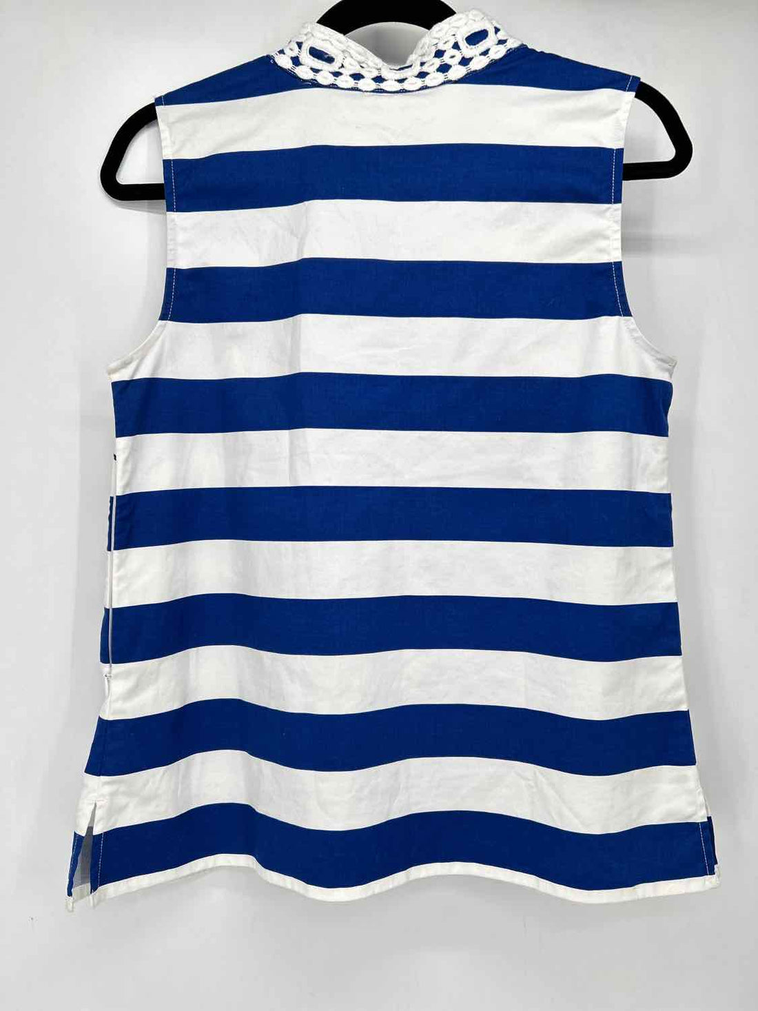 Talbots Size S Blue & White Striped Sleeveless
