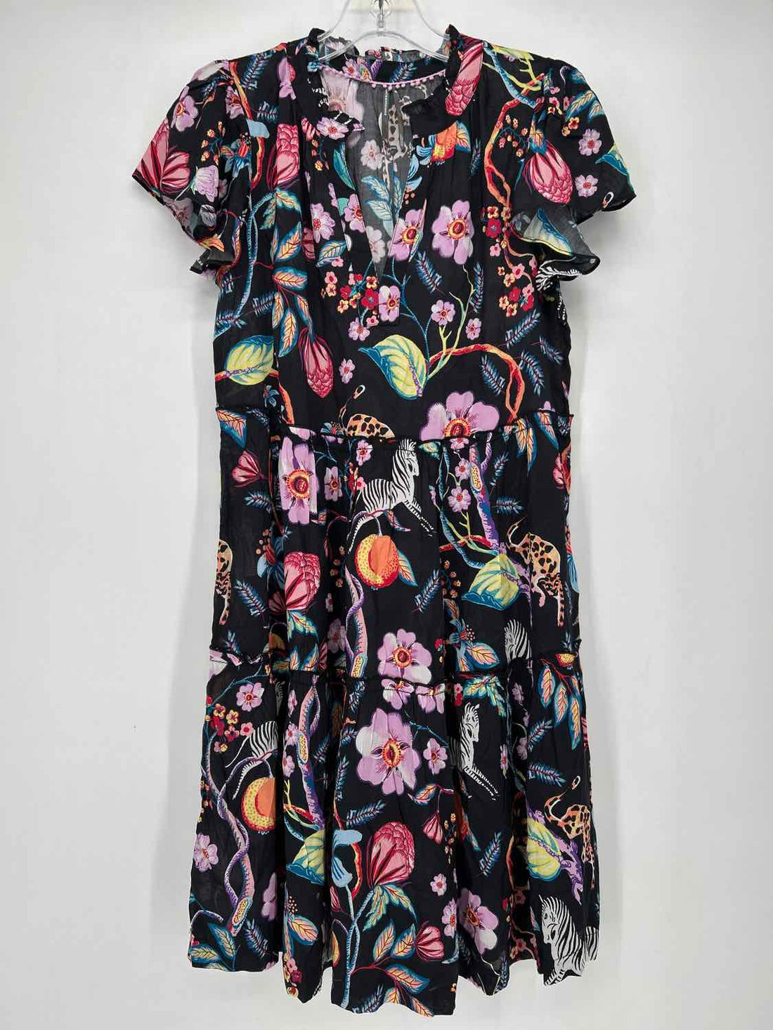 Anthropologie Size XS Black Floral Dress