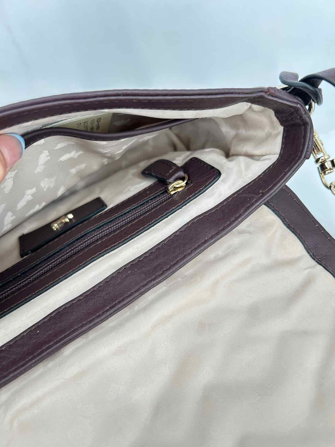 Radley London Dark Burgandy Quilted Leather Pre Owned Crossbody