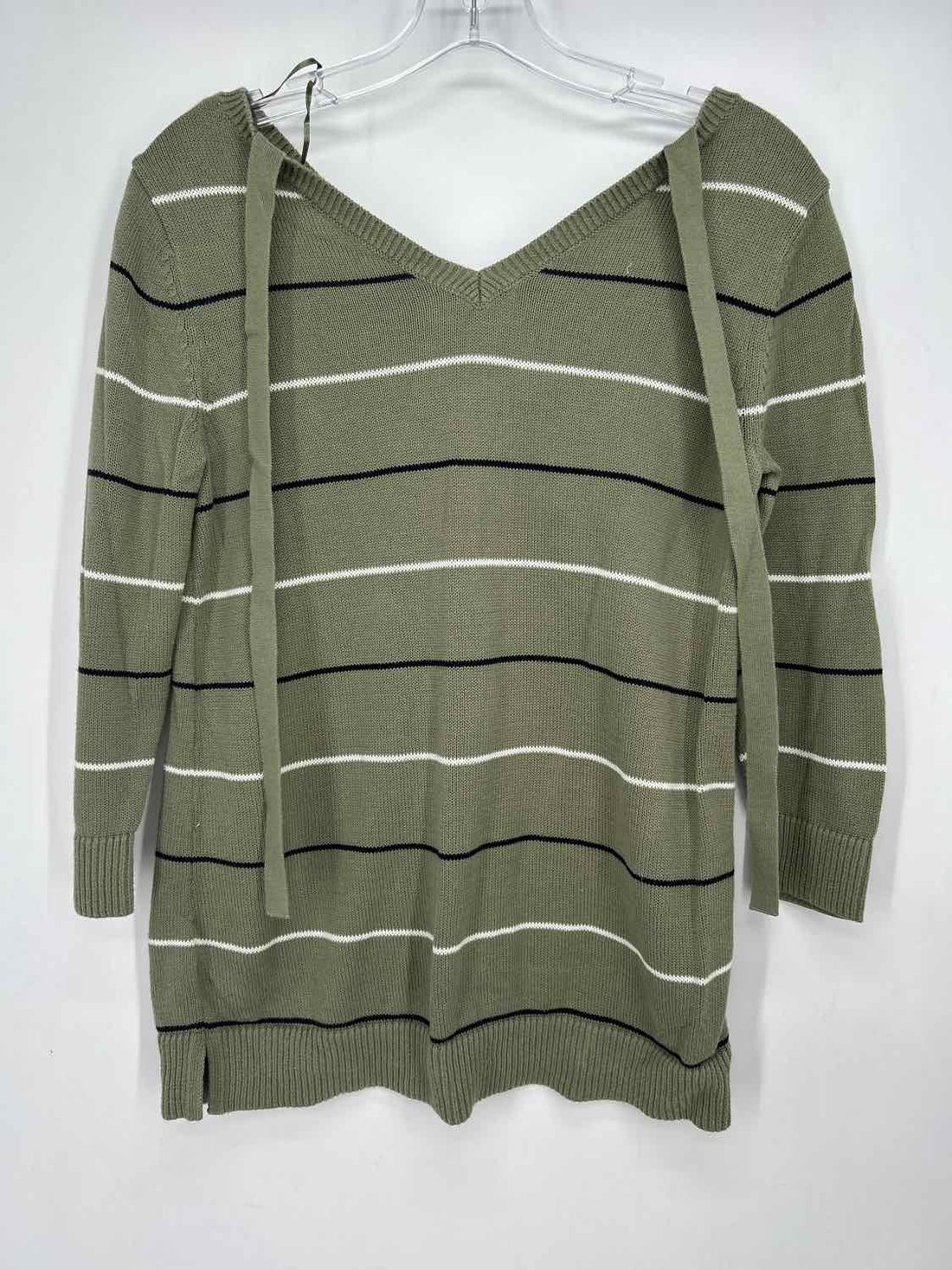 Talbots Size SP Green Stripe Sweater