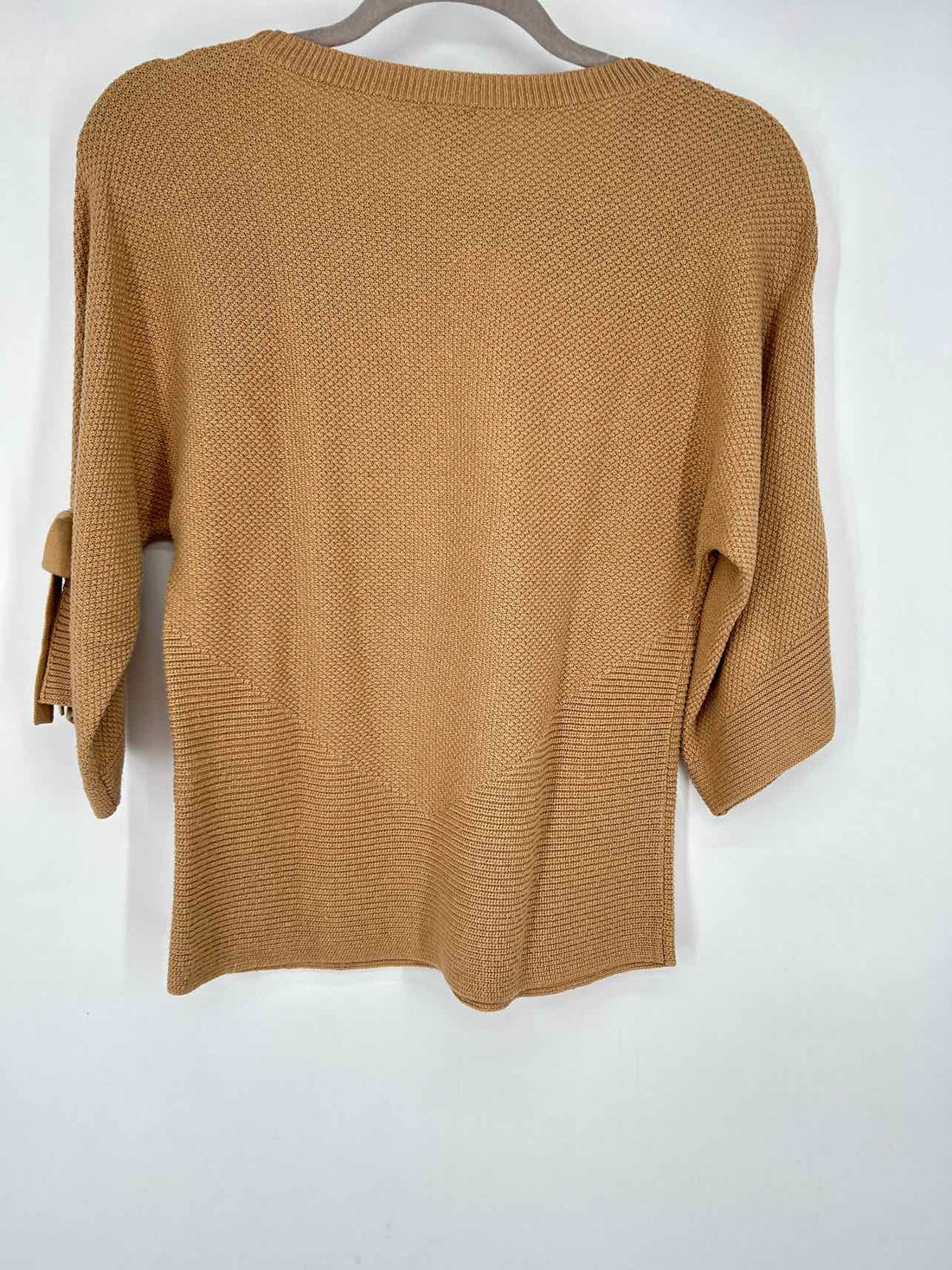 Chicos Size 0 (s) Tan Knit Short Sleeve
