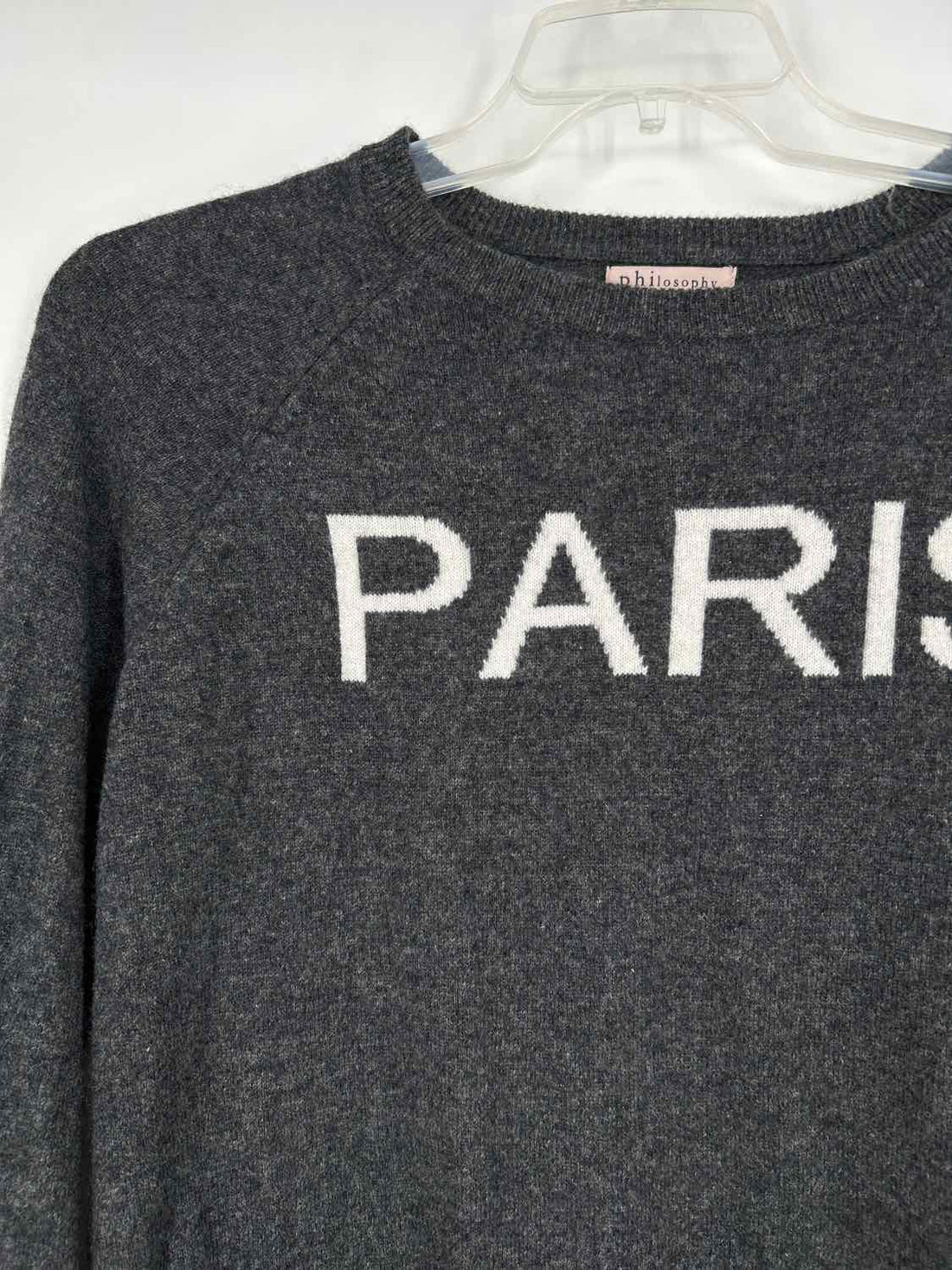 Philosophy Size XL Gray Cashmere Sweater