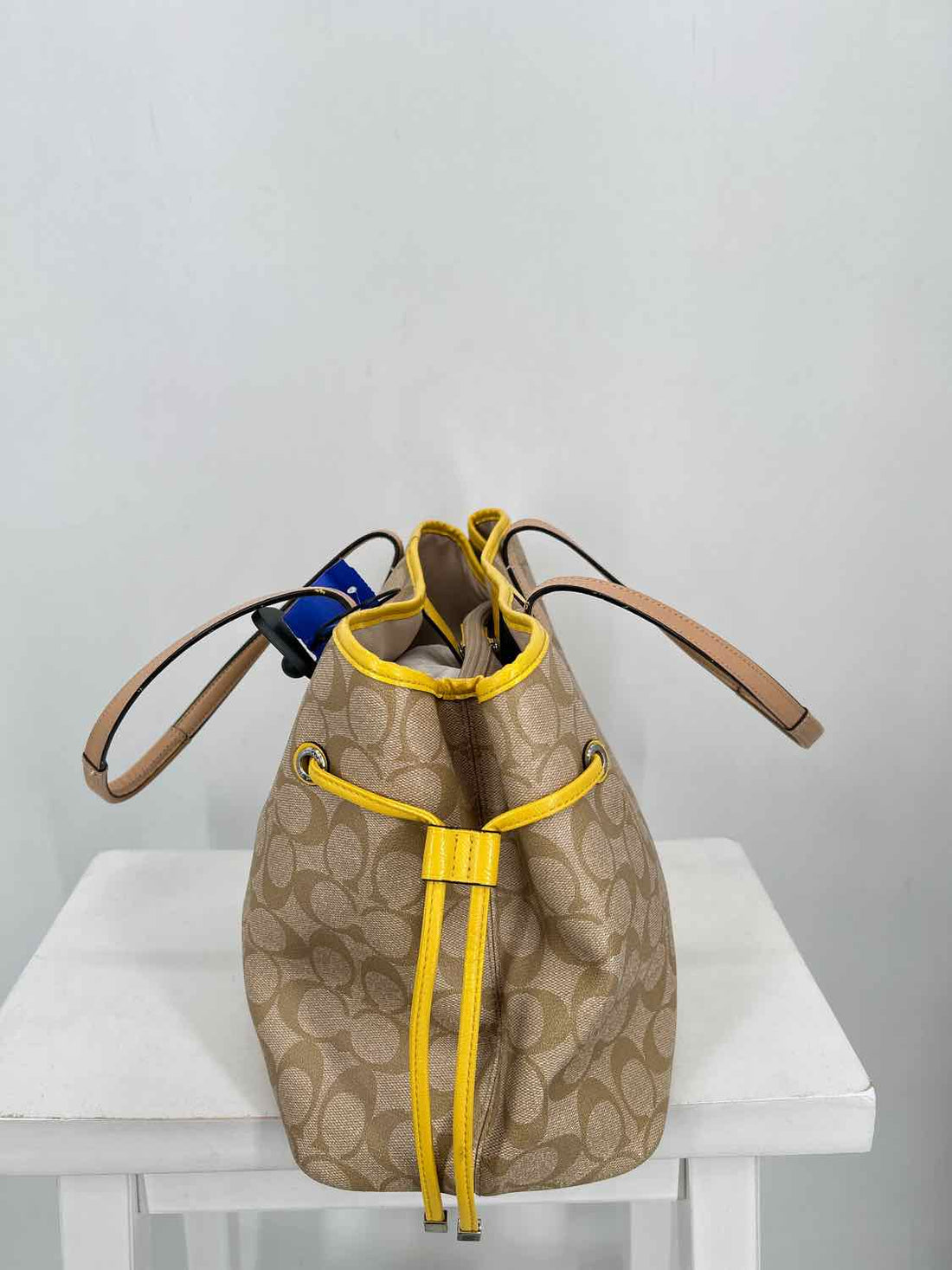 Coach Yellow Signature Leather Vintage Tote