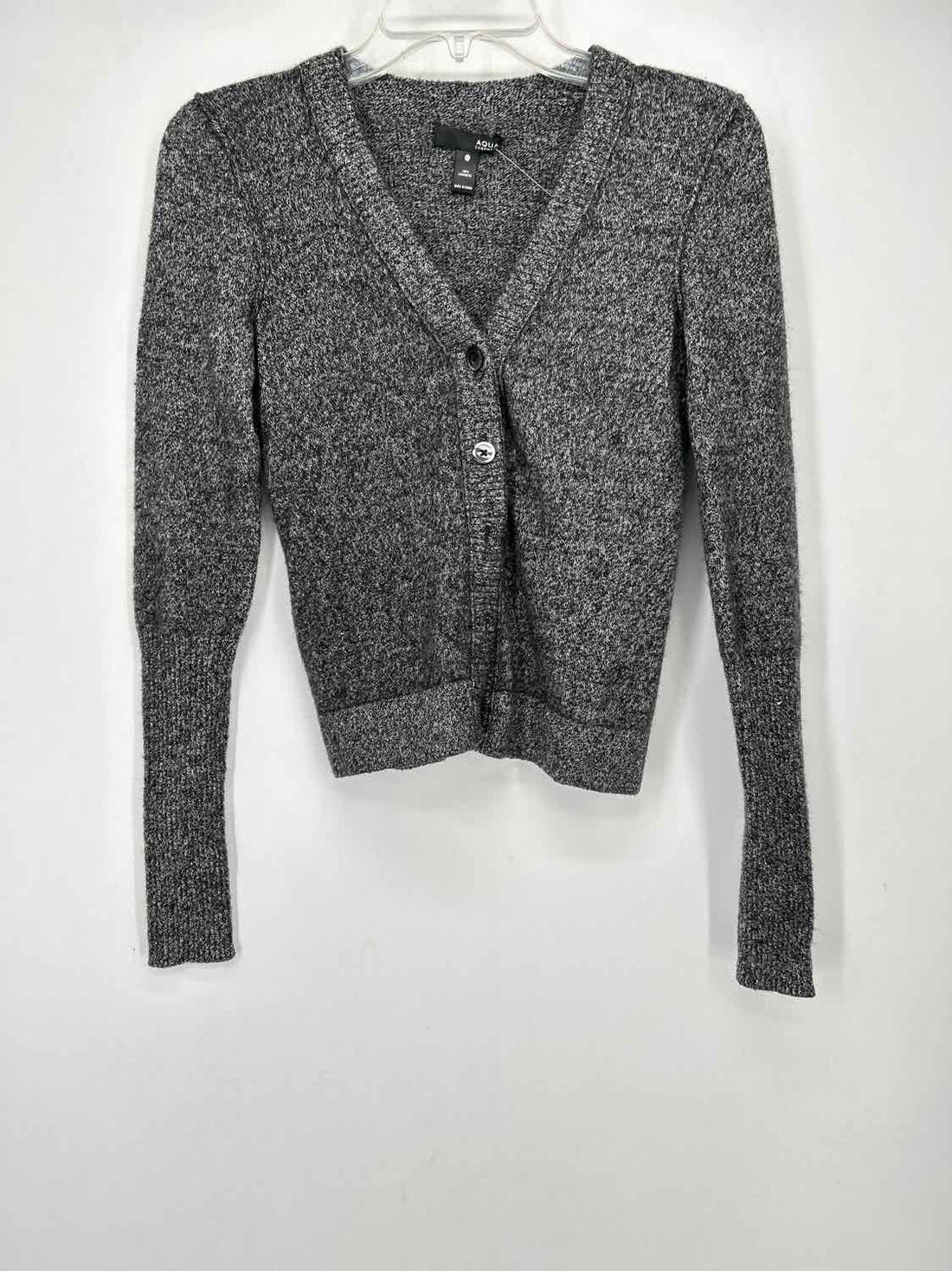Aqua Size XS Heathered Gray Cashmere Cardigan