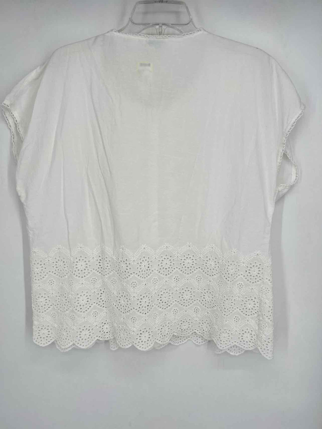 Sundance Size M White Eyelet Short Sleeve