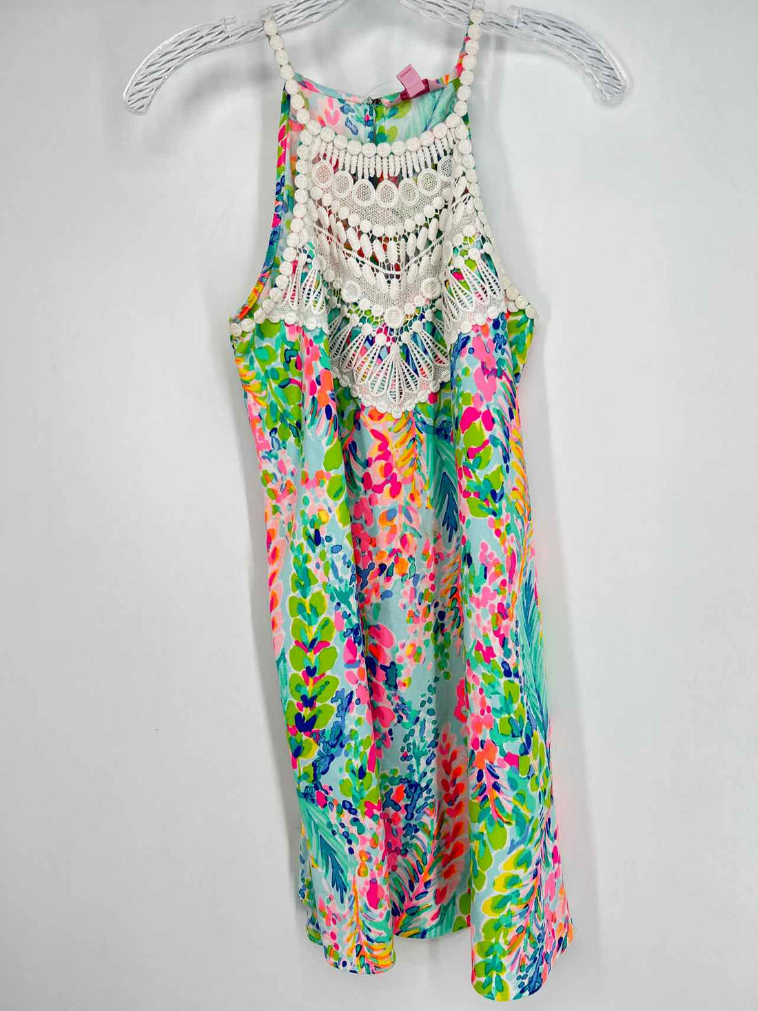 Lilly Pulitzer 2 Light Blue Neon Print Sleeveless Lilly Pulitzer Dress