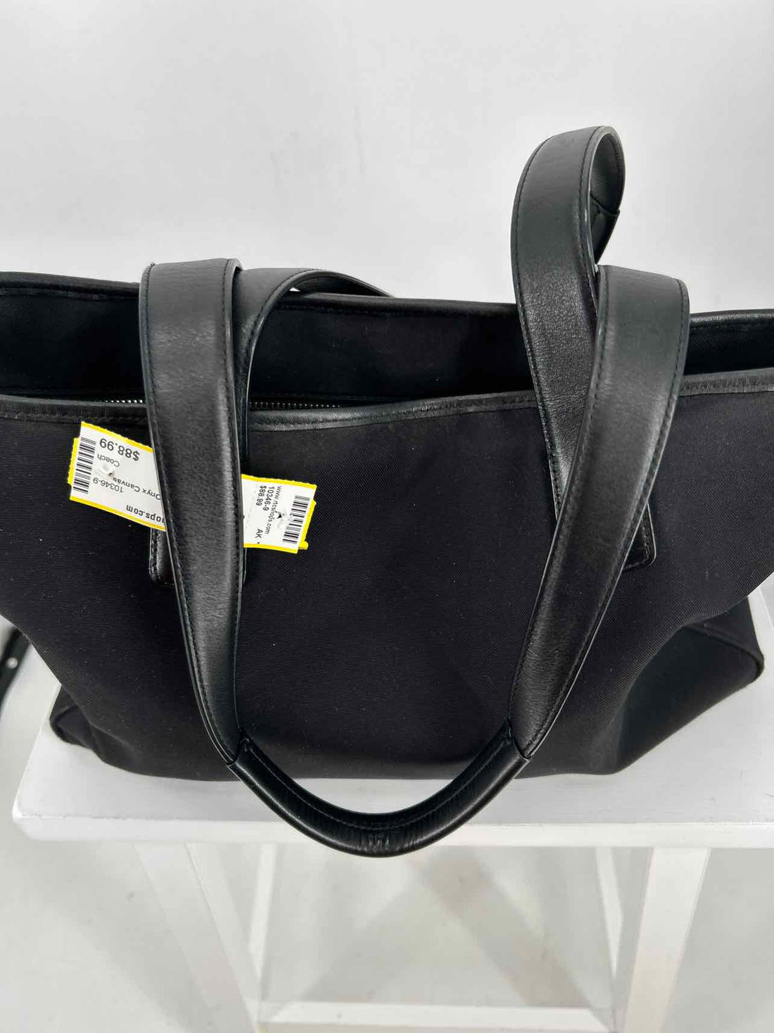 Coach Vintage Black Onyx Canvas Travel Diaper Bag Tote