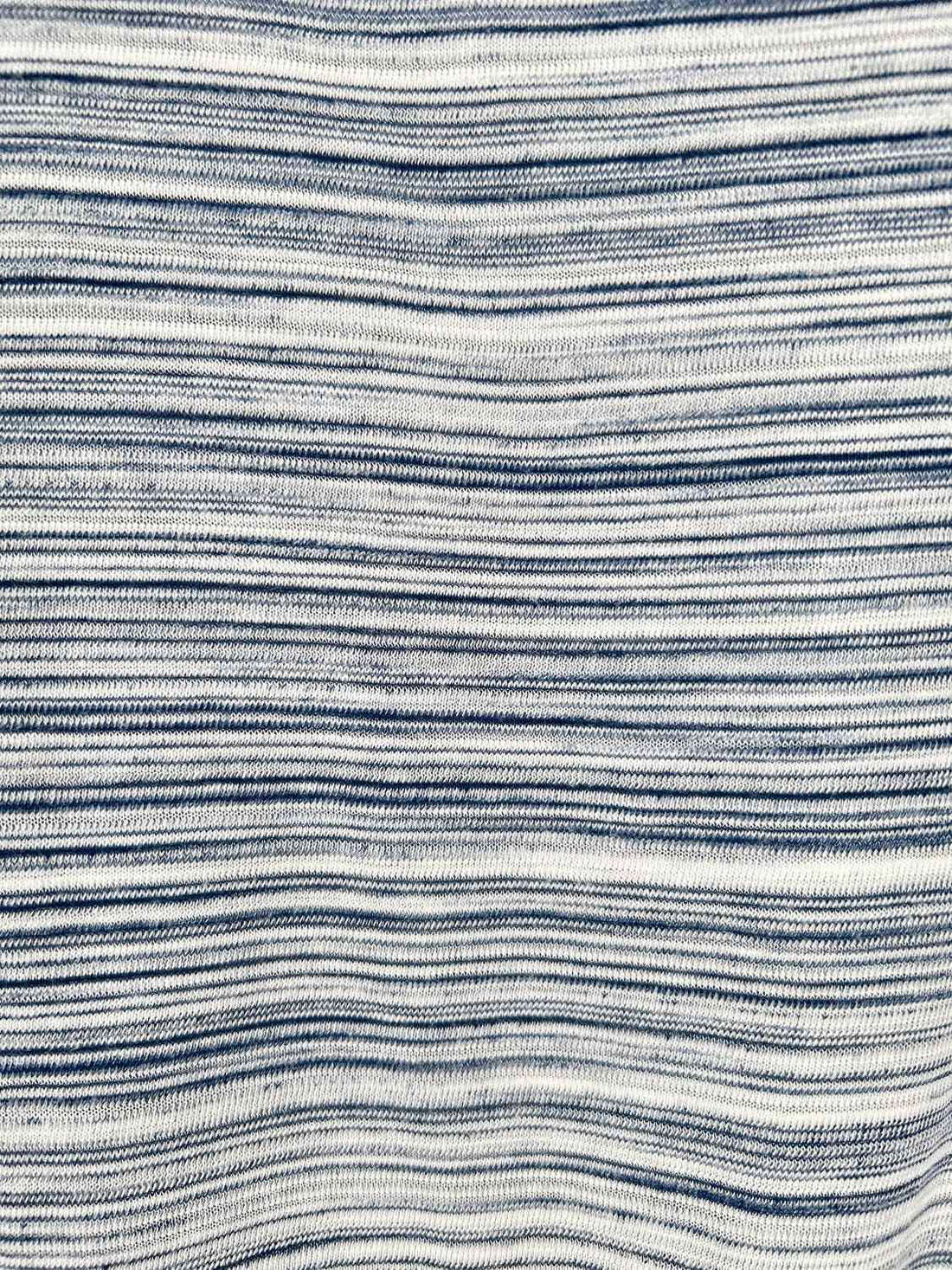 T By Talbots Size M White & Blue Striped Long Sleeve