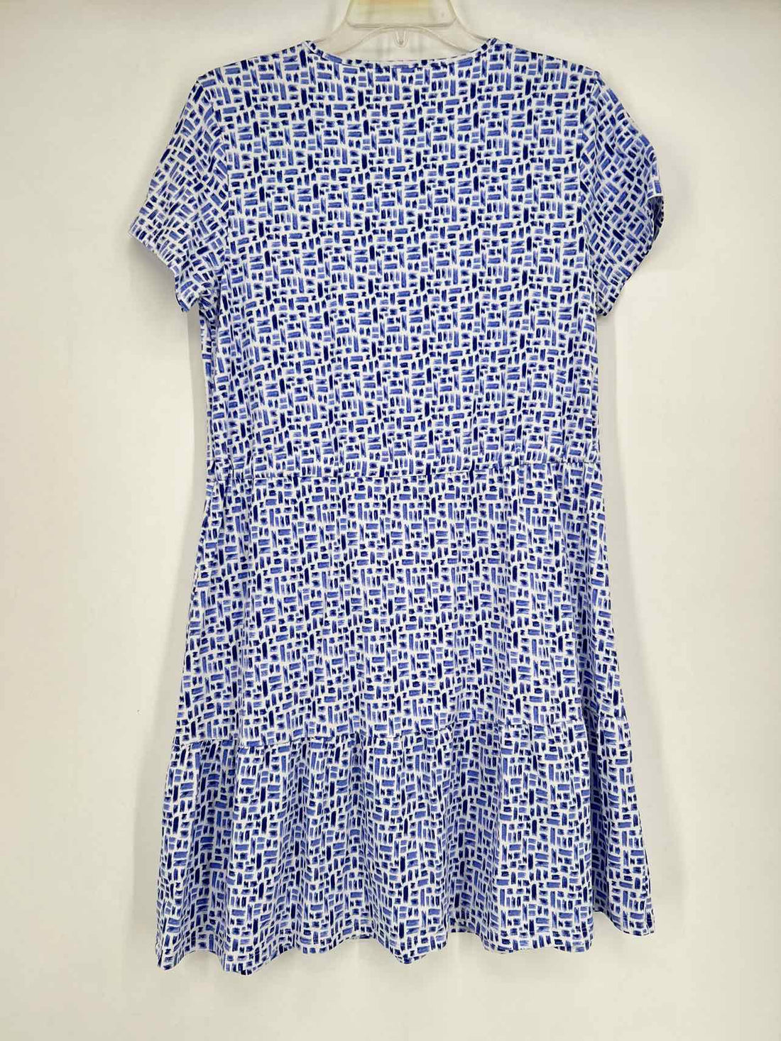 Duffield Lane Size S White & Blue Short Sleeve Dress