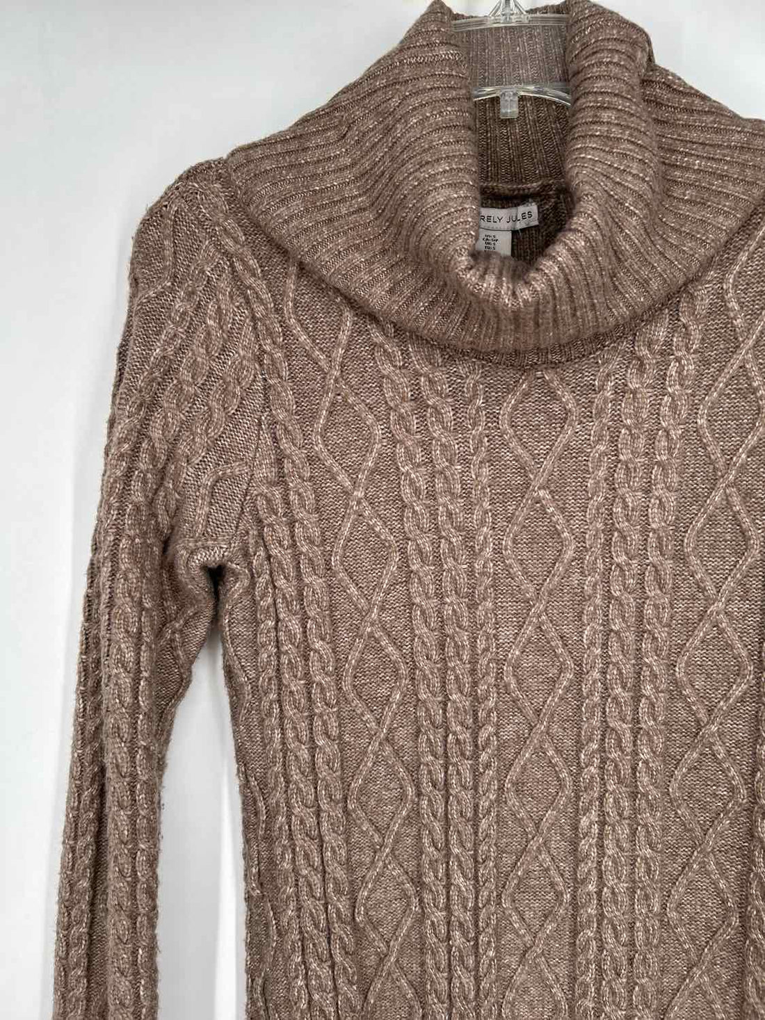 Sincerely Jules Size S Tan Sweater Long Sleeve Dress