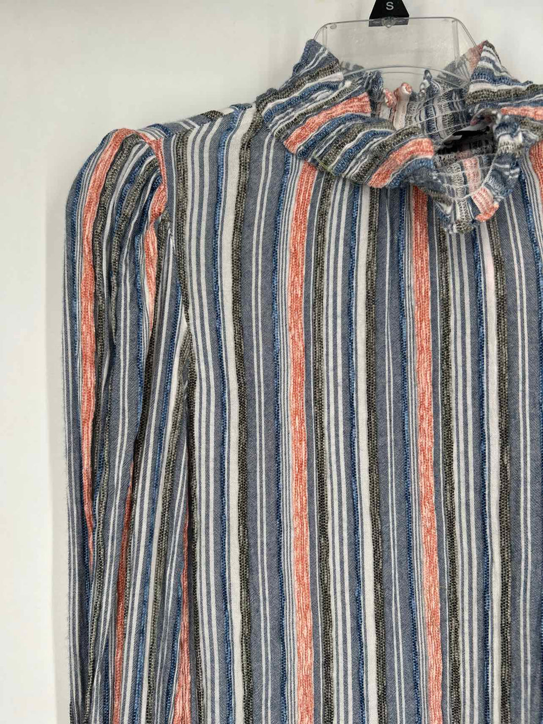 Frnch Size S Blue & Orange Striped Long Sleeve
