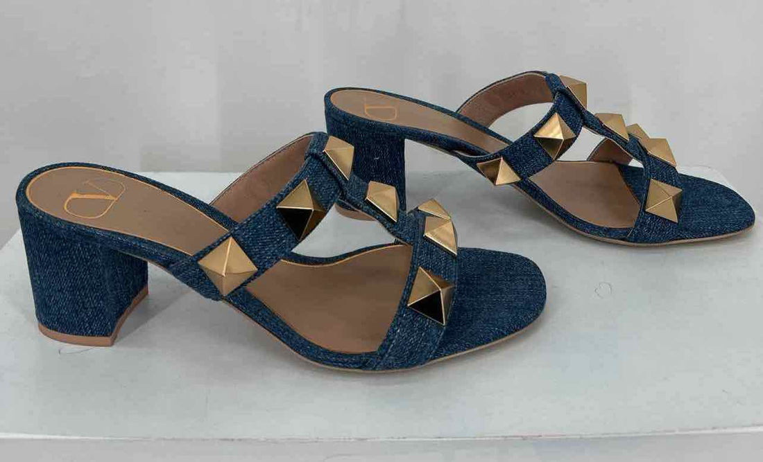 Valentino Women Size 38 Denim New In Box Denim & Leather LUXURY