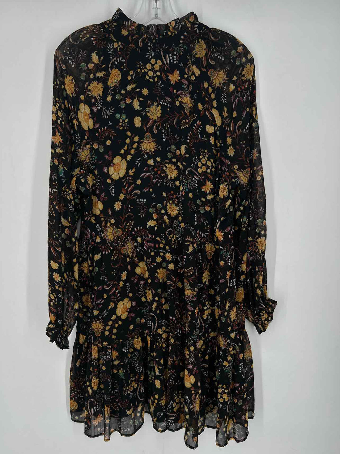 Harper 241 Size 10 Black Floral Long Sleeve Dress