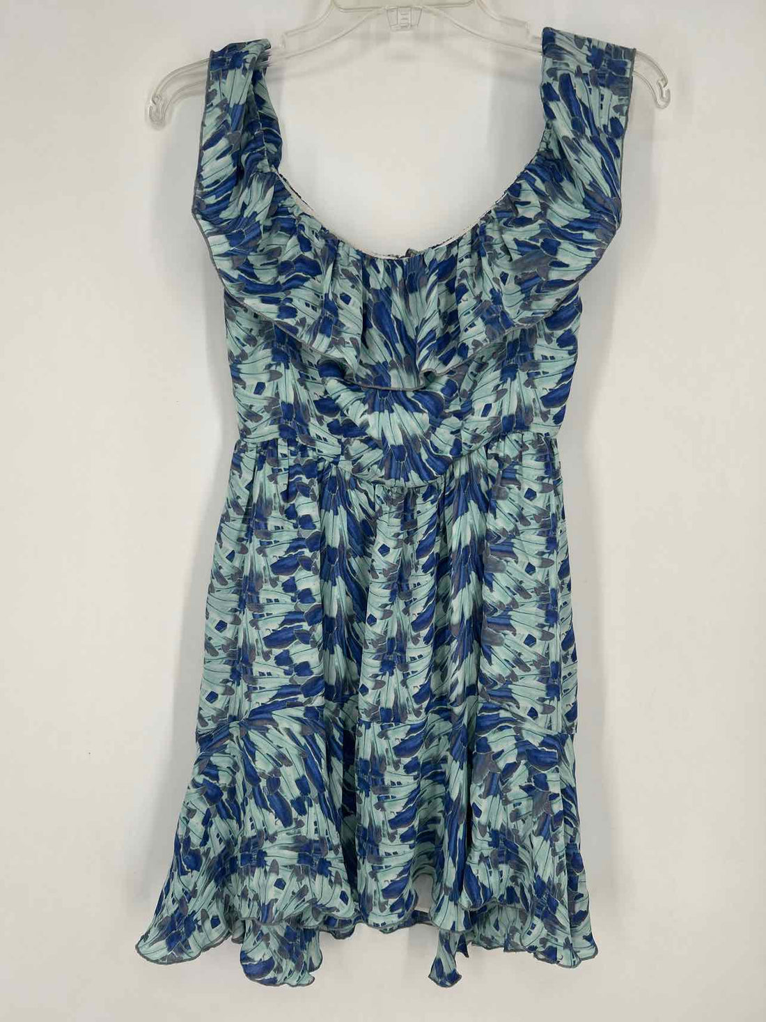 Love Shack Fancy Size XS Teal & Navy Sleeveless Dress