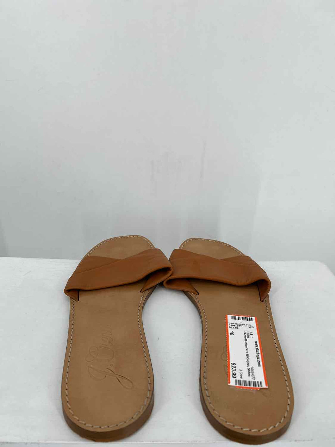 J Crew Women Size 10 Cognac Slides