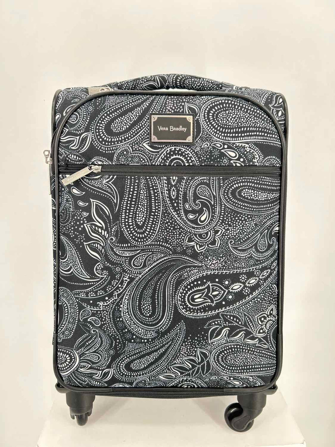 Vera Bradley Black & White Print Canvas Suitcase