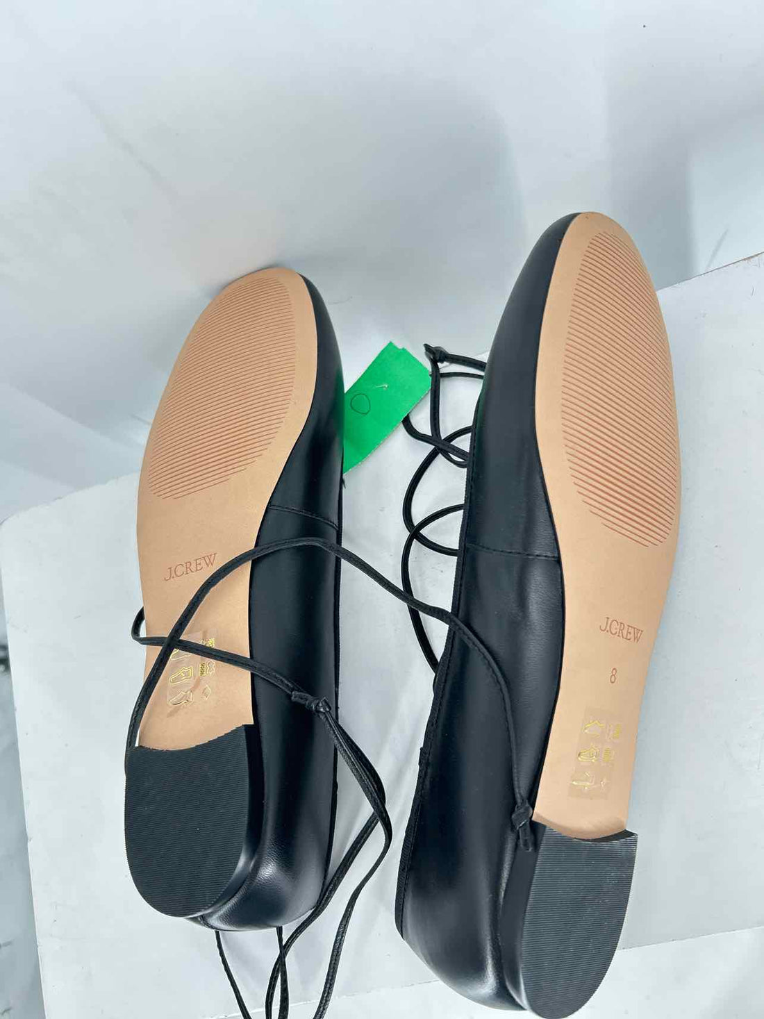 J Crew Women Size 8 Black Leather Flats