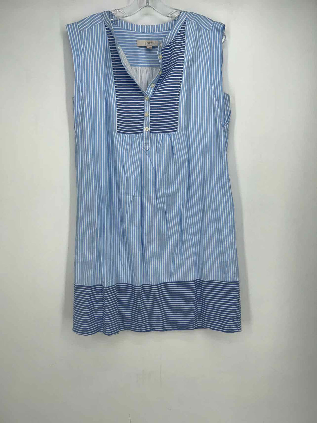 Loft Size S Blue & White Striped Dress