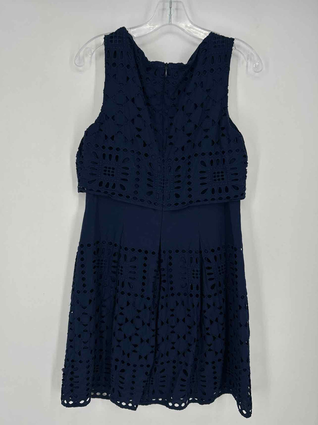 Lauren Ralph Lauren Size 10 Navy Eyelet Sleeveless Dress