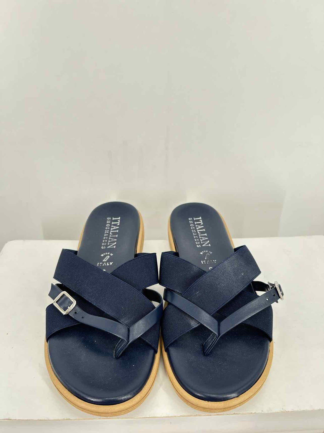 Italian Shoe Makers Women Size 9 Navy Sandals