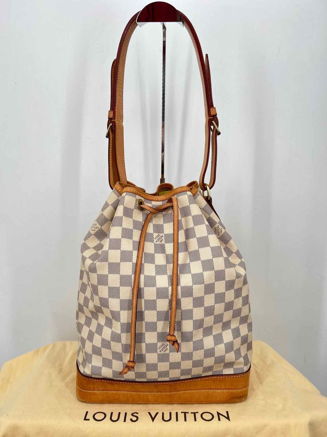 Louis Vuitton Noe GM  Damier Azur Leather & Coated Canvas LUXURY