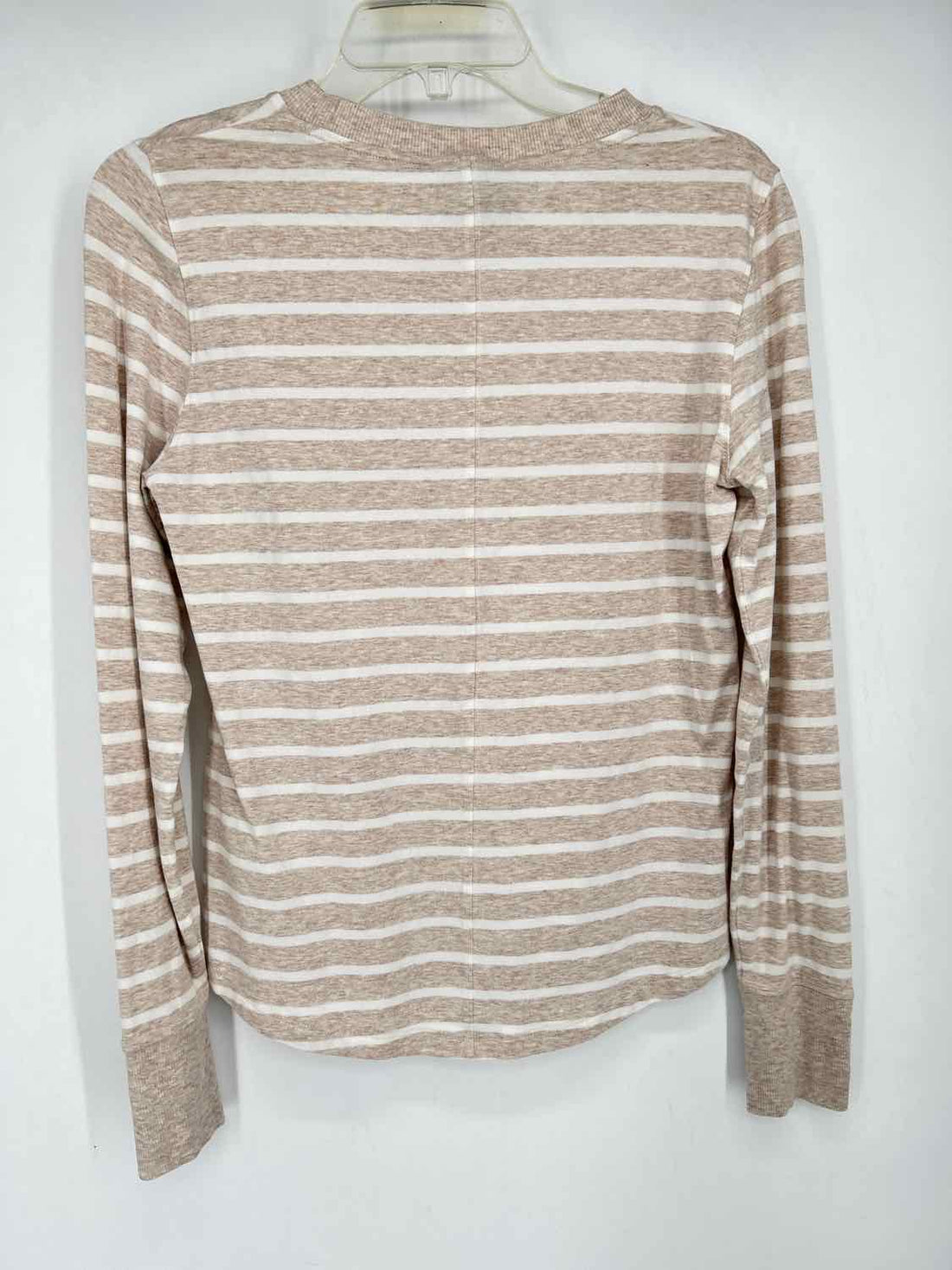 Evereve Size S White & Beige Striped NWT Long Sleeve