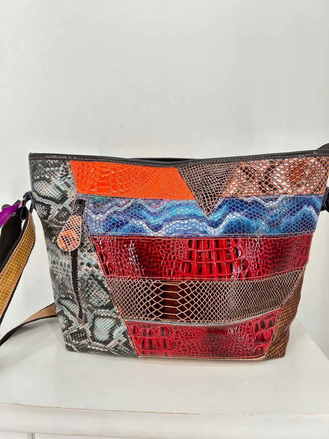Treska Multi Color Leather Crossbody