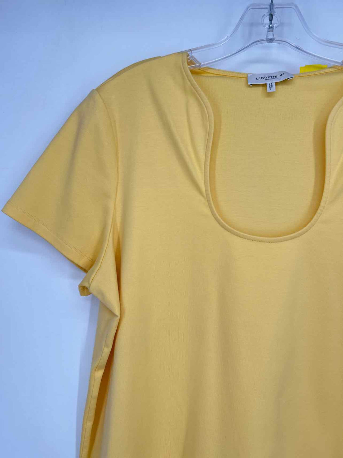 Lafayette 148 Size XL Yellow Short Sleeve
