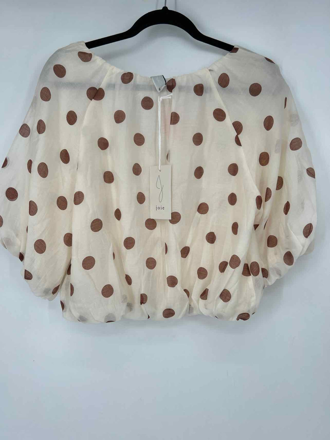 Joie Size M Cream & Brown Polkadot NWT Long Sleeve