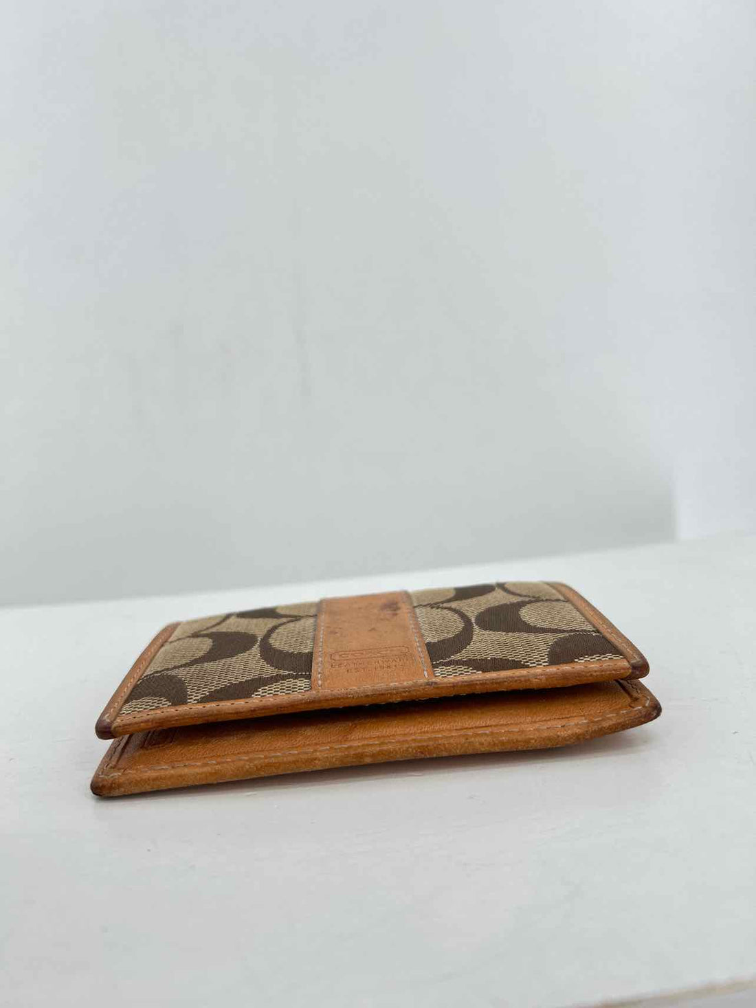 Coach Tan Signature Canvas/Leather Vintage Wallet