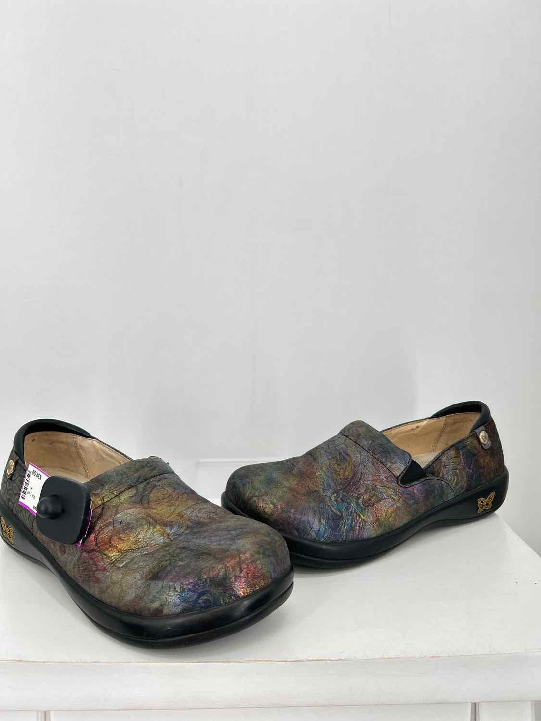 Alegria Women Size 39 Gray Multi Color Clogs