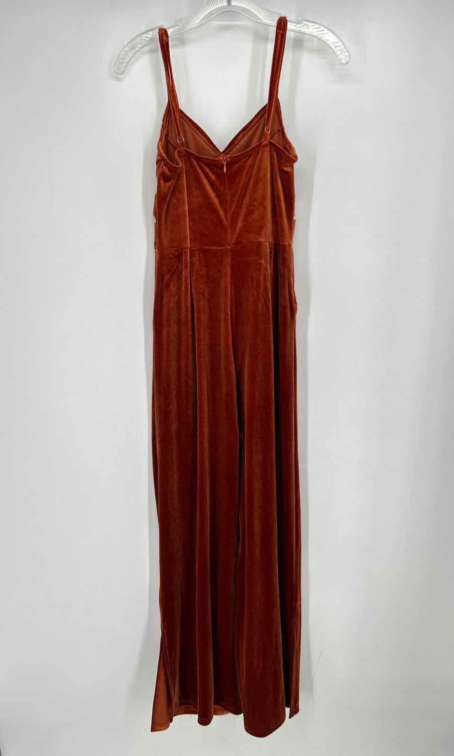 Cider XS Rust Velvet Sleeveless Holiday
