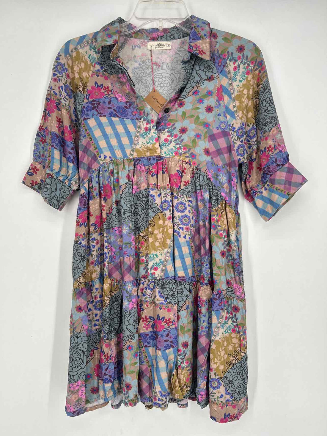 Natural Life Size XS Blue Floral NWT Dress