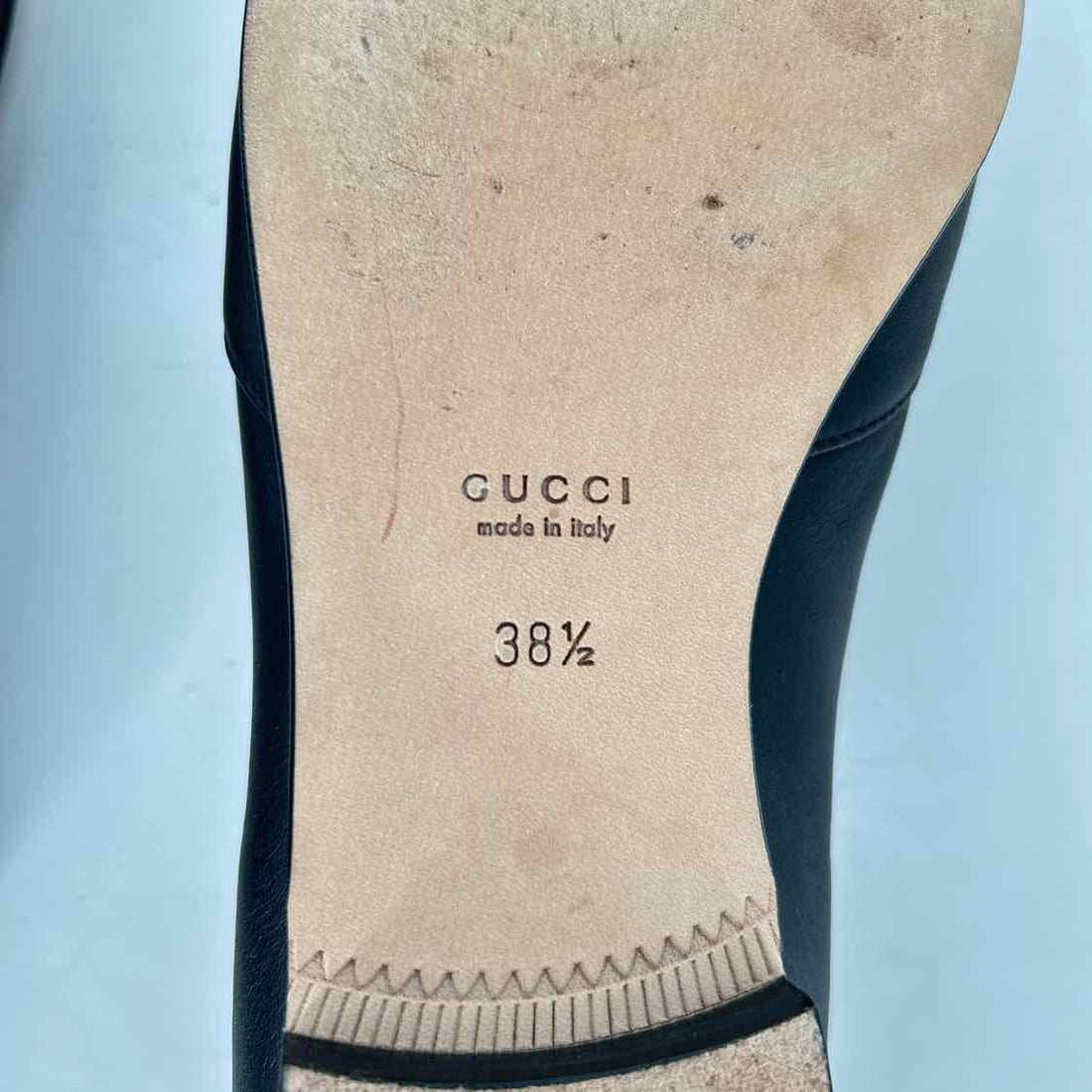 Gucci Loafer with horsebit Women Size 38.5 Black Pre Owned Leather LUXURY