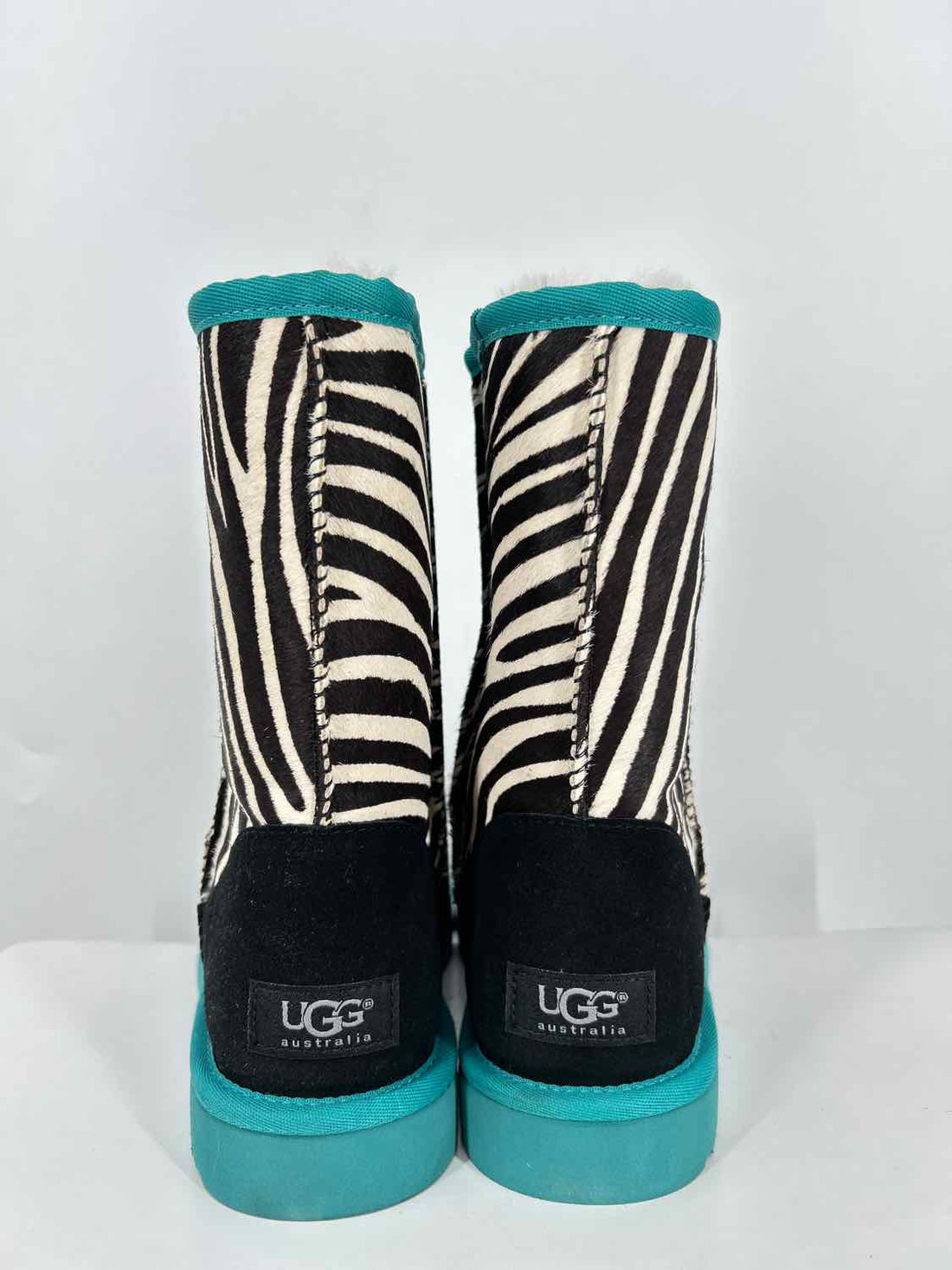 Ugg Women Size 8 Zebra Leather Mid Calf Boot