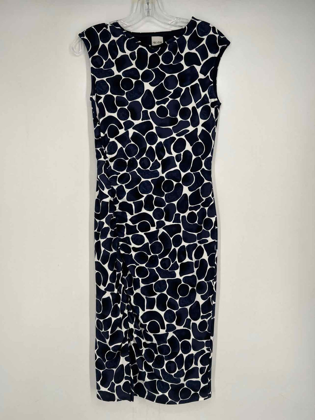Nic+Zoe Size XS Navy & White Short Sleeve Dress