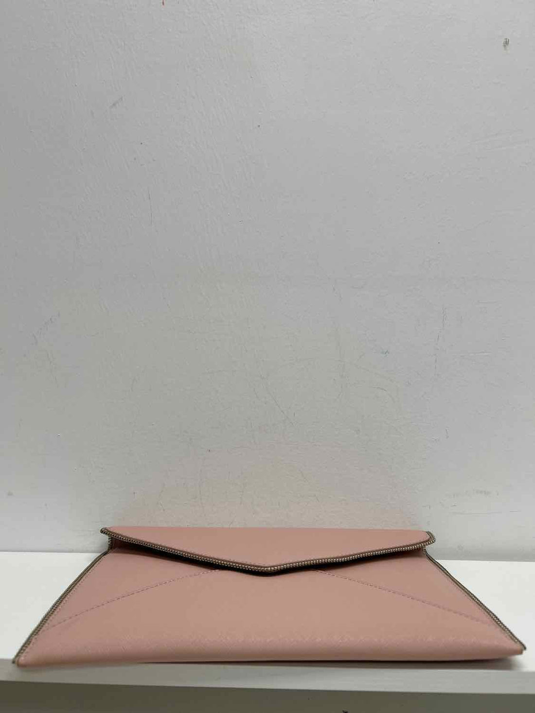 Rebecca Minkoff Pink Saffiano Leather Like New Clutch